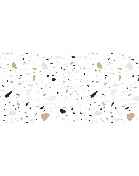 Tapis en vinyle Terrazzo Aquiles multicolore - 50x100 cm