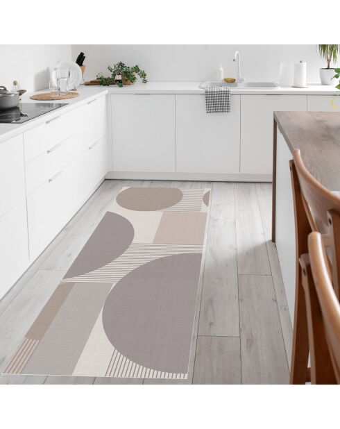 Tapis en vinyle Hermes brun - 100x133 cm