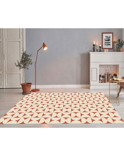 Tapis en vinyle Retro terracota brun - 66x150 cm