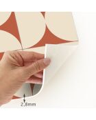 Tapis en vinyle Retro terracota brun - 50x140 cm