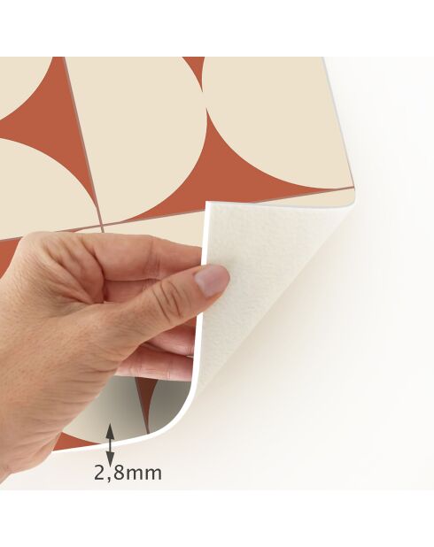 Tappeto in vinile Retro terracotta marrone - 50x140 cm