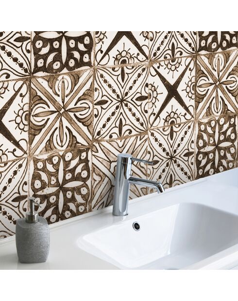 Rouleau d'autocollants Rollo Sticker Yaminah brun - 100x100 cm