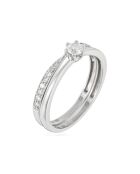 Bague Duo Diamants 0.33 ct or blanc