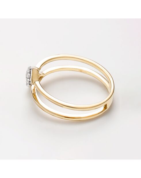 Bague Tehanie Diamants 0.09 ct or jaune