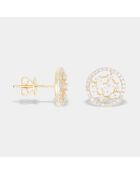 Orecchini Kamilla in oro giallo con diamanti da 0,11 ct e zaffiri bianchi da 0,148 ct