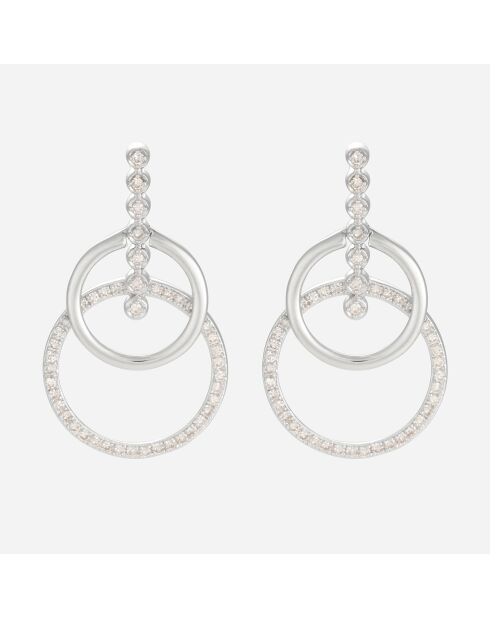 Boucles d'oreilles Nanami Diamants 0.21 ct or blanc