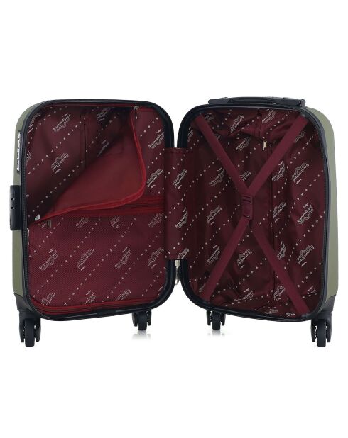 Valise Cabine XXS 4 roues simples Brooklyn 46 cm vert kaki