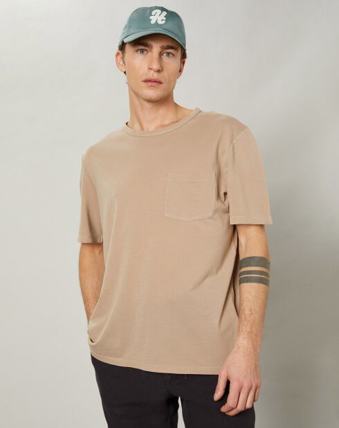 T-Shirt piqué Pocket sahara