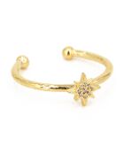 Bague Lily Or Etoile du Nord en laiton doré