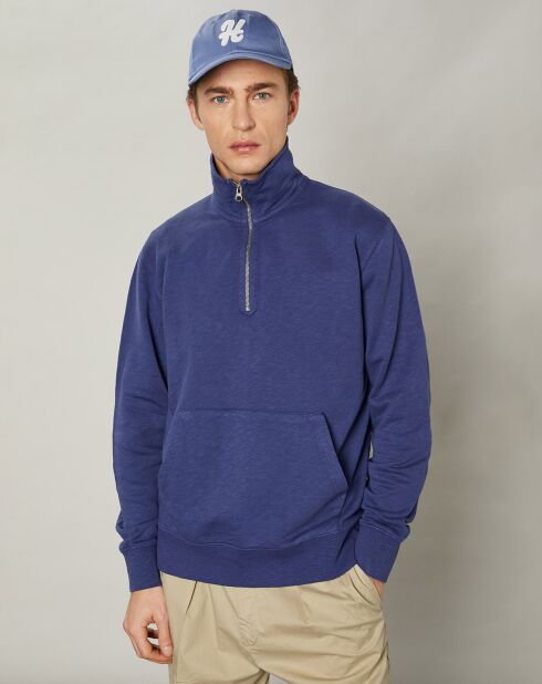 Sweat Light Half Zip bleu worker