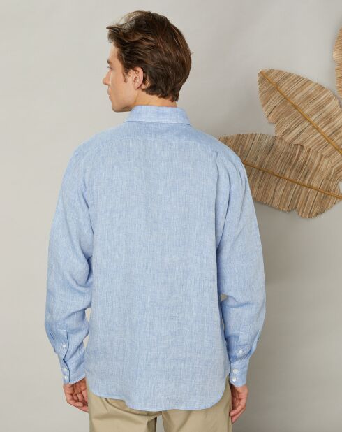 Chemise regular 100% Lin Paul chambray