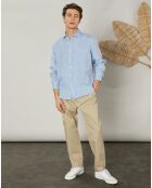 Chemise regular 100% Lin Paul chambray