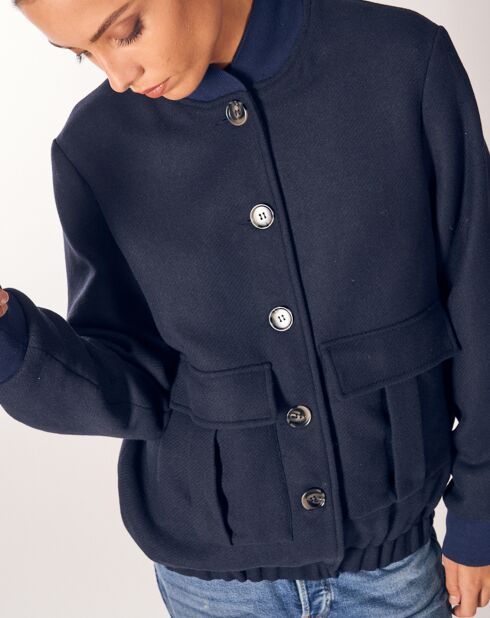 Blouson en Laine mélangée Torvi bleu