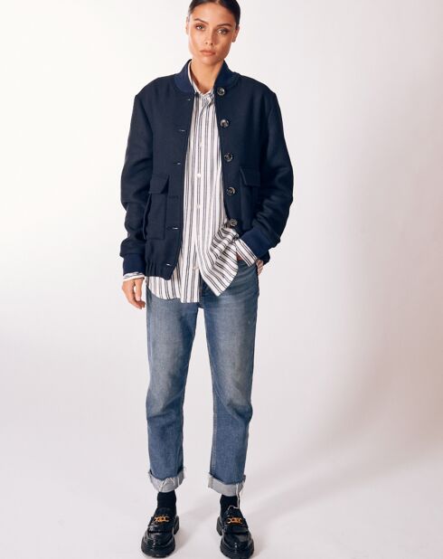 Blouson en Laine mélangée Torvi bleu