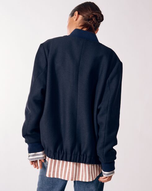 Blouson en Laine mélangée Torvi bleu