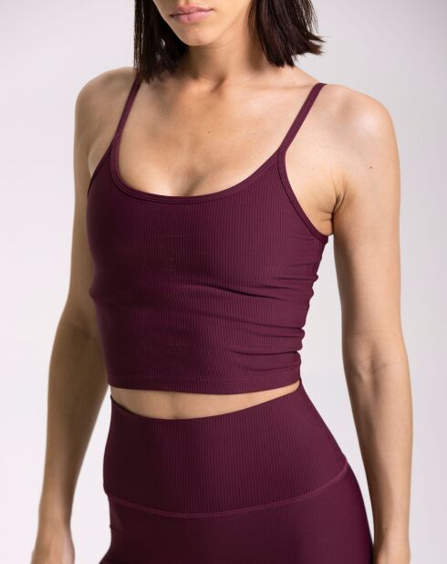 Brassière Lotus rouge bordeaux