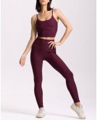 Legging Lotus rouge bordeaux