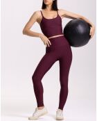 Legging Lotus rouge bordeaux