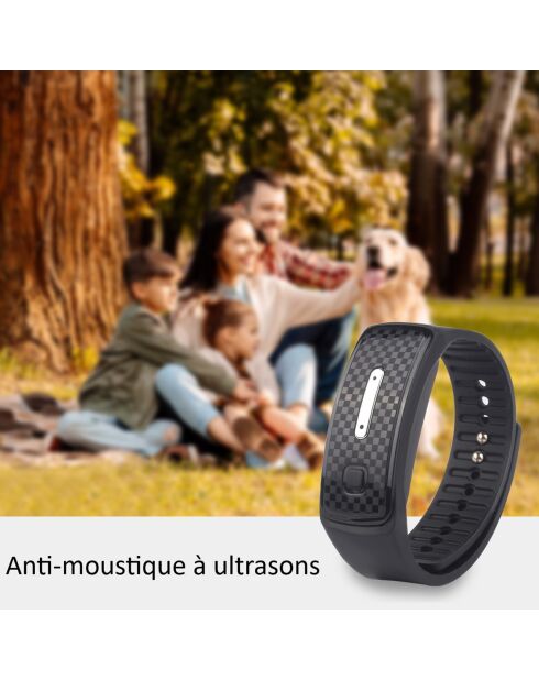Bracelet anti-moustique noir