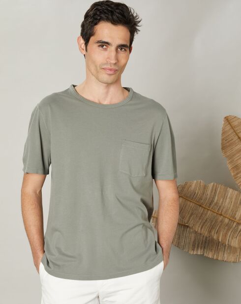 T-Shirt piqué Pocket military