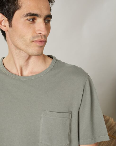 T-Shirt piqué Pocket military