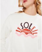 Sweat Message Soleil blanc