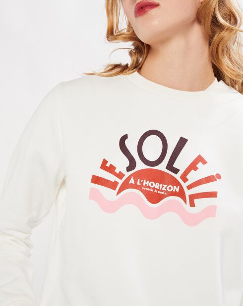 Sweat Message Soleil blanc