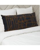 Housse de coussin en Coton & Lin Kota noire - 55x110 cm