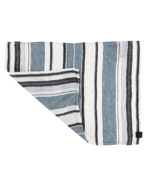 6 Sets de table 100% Lin Ajaccio aqua - 35x45 cm