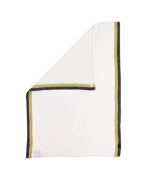 2 strofinacci da tè Sisco Safran 100% lino - 48x70 cm