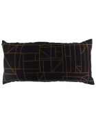 Housse de coussin en Coton & Lin Kota noire - 55x110 cm