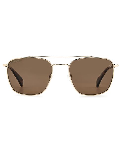 Lunettes de Soleil Homme dorées