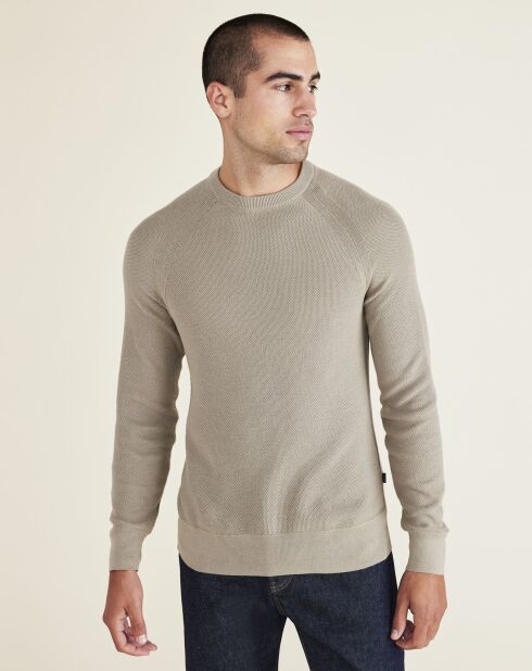 Pull Crewneck kaki clair