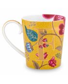 Mug en Porcelaine Alphabet Blushing Birds F jaune - 350ml