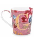 Mug en Porcelaine Alphabet Floral Fantasy G rose - 350ml