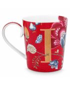 Mug en Porcelaine Alphabet Blushing Birds I rouge - 350ml