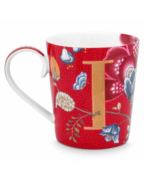 Mug en Porcelaine Alphabet Blushing Birds I rouge - 350ml