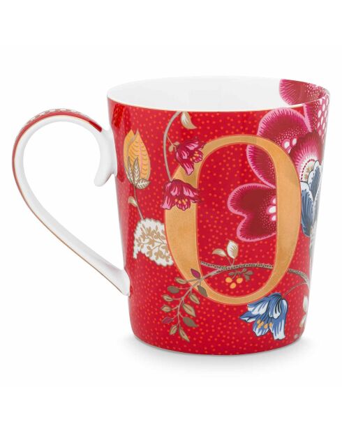 Mug en Porcelaine Alphabet Blushing Birds O rouge - 350ml