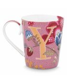 Mug en Porcelaine Alphabet Floral Fantasy Y rose - 350ml