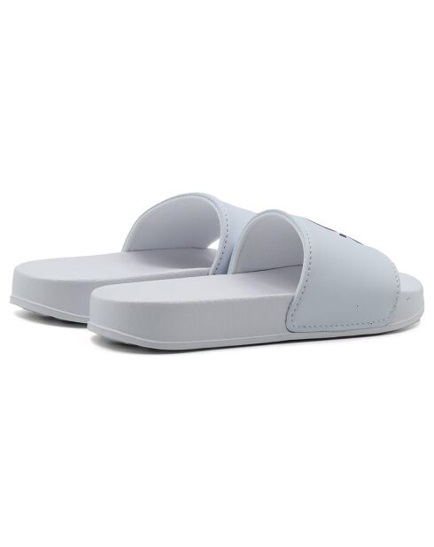 Mules Charles blanc/bleu marine