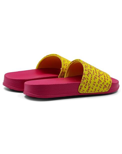 Mules Charles jaune/rose