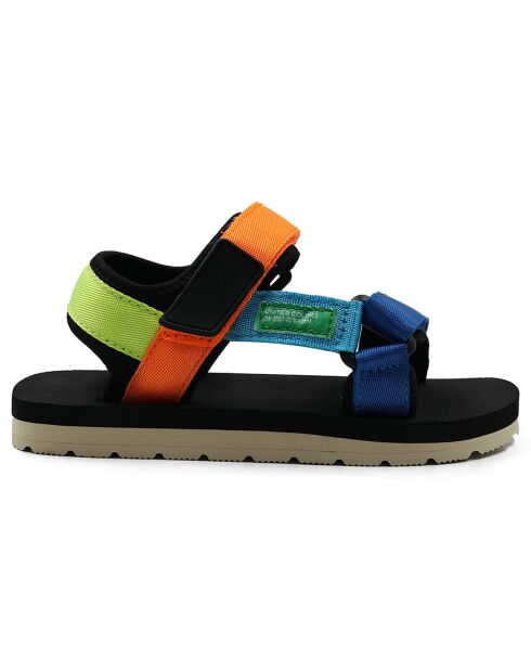 Paul schwarz/orange/blau/grün/rote Sandalen