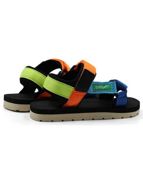 Paul schwarz/orange/blau/grün/rote Sandalen