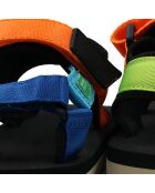 Paul schwarz/orange/blau/grün/rote Sandalen