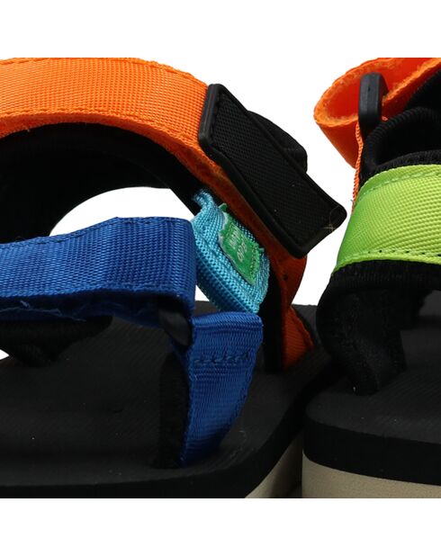 Paul schwarz/orange/blau/grün/rote Sandalen