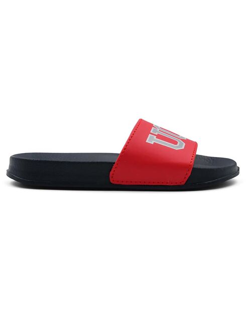 Mules Younes noir/rouge