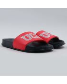 Mules Younes noir/rouge