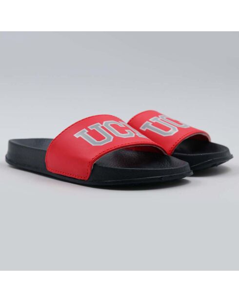 Mules Younes noir/rouge