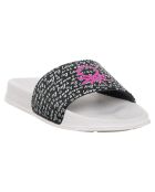 Louise weiße/schwarze Pantoletten