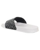 Louise weiße/schwarze Pantoletten